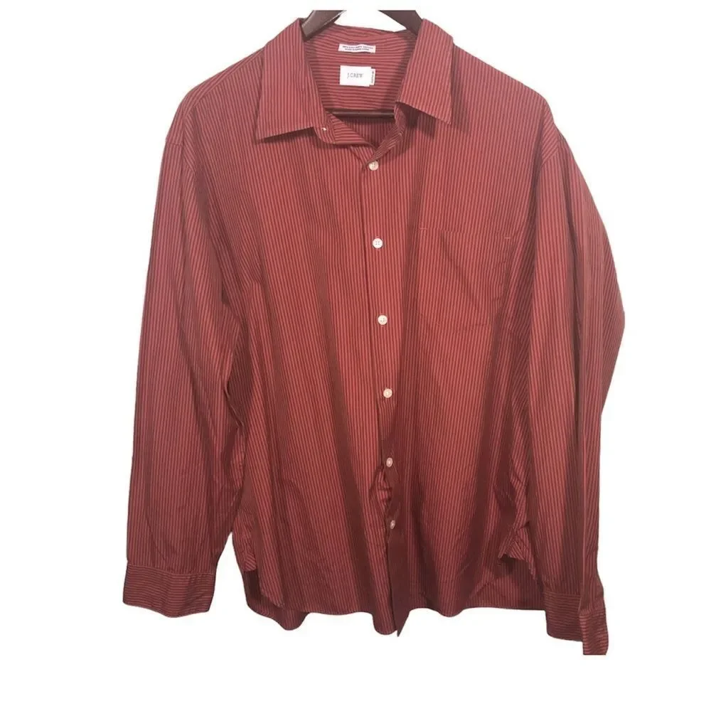 J. Crew Red Striped Button Down Shirt